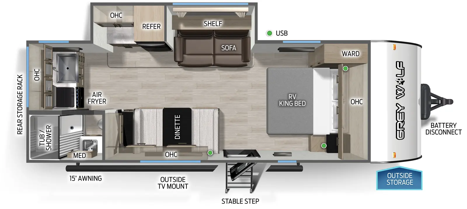 Grey Wolf 22CE Floorplan
